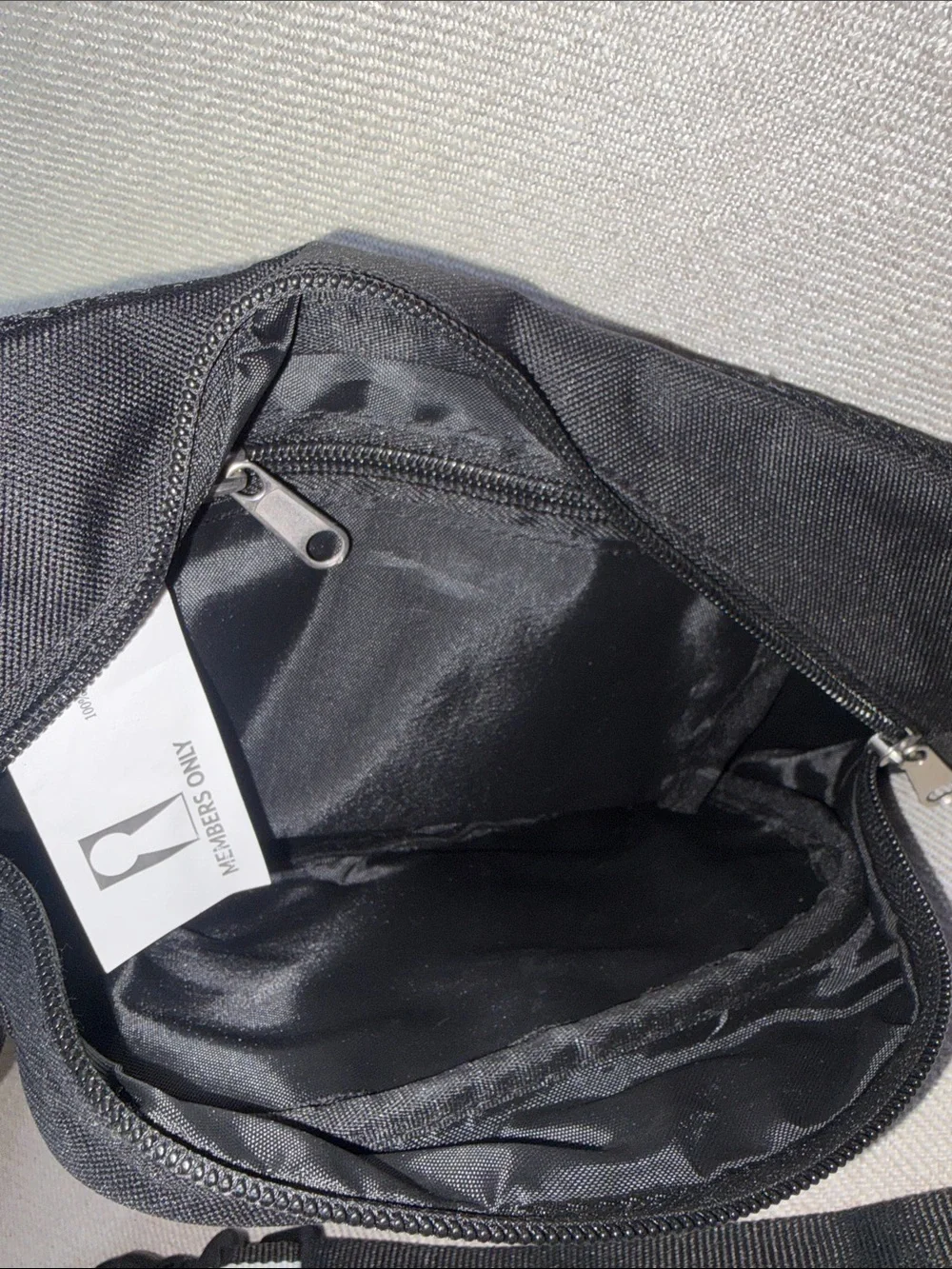 Members Only Mesh Printed Black Fanny Pack